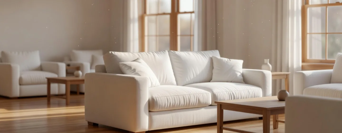 Fredericksburg home-cleaning scene; warm, credible, no fake contractor logo.